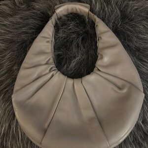 STAUD Soft Moon gray bag in medium size.